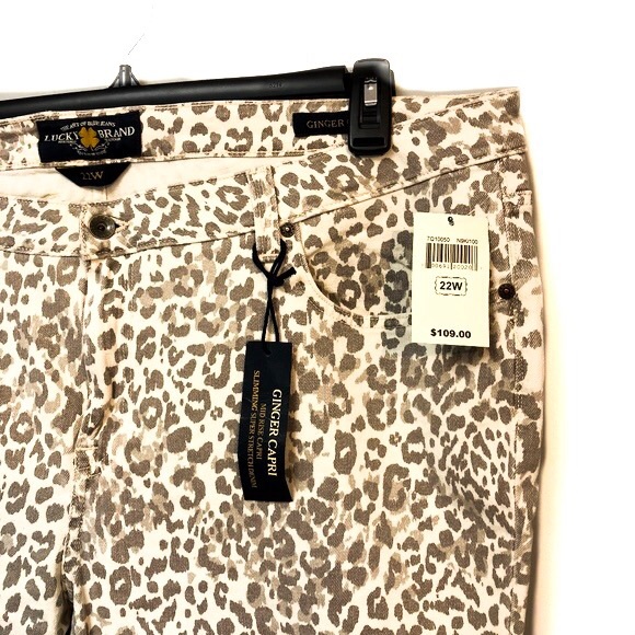 NWT Lucky Brand Ginger Leopard Jeans Plus Size - Picture 3 of 6